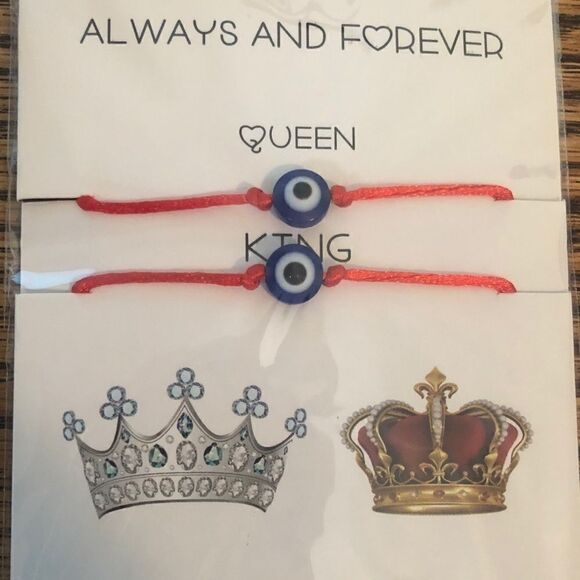 Love Eye Nazar Protection Care Bracelets 2 Red - Picture 4 of 6